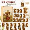 Calendario dell'Avvento di Natale con Ornamenti Appesi in Acrilico 2D, Serie Vita del Cavallo