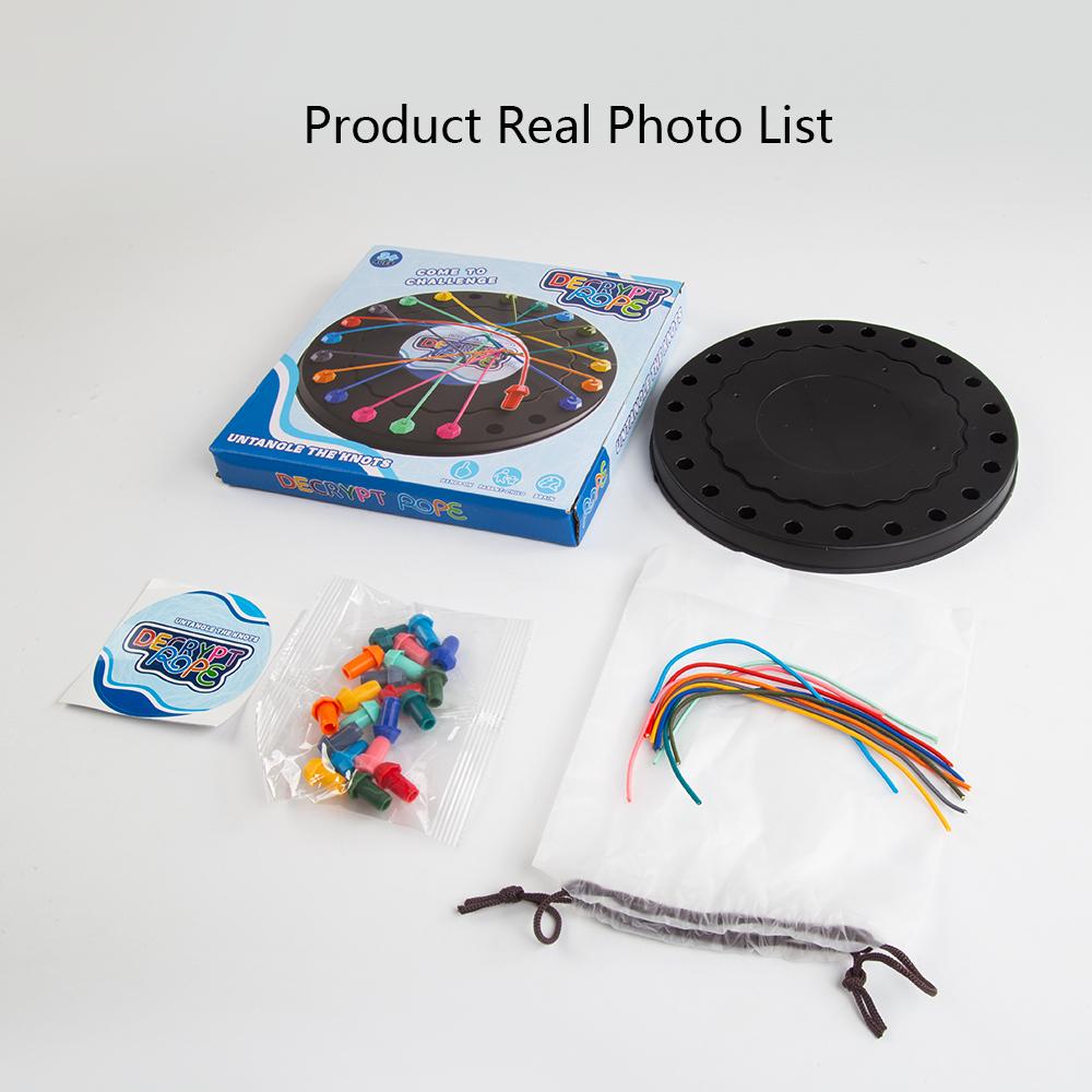 Twisted Rope Puzzle Game Brainy Knots Rope Untangling Board Game, Rope Knots Challenge Game, String Solution Central Lacing Toys