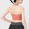 Neck-hanging Large-breasted Beautiful Back Sports Underwear Women's Running Quick-drying Shockproof Gathering Fitness Bra, Wearing Yoga Vest
