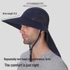 Herren Sommer Sonnenschutz Fischerhut mit breiter Krempe, Nackenschutz und Netzeinsätzen an den Seiten für Outdoor-Aktivitäten