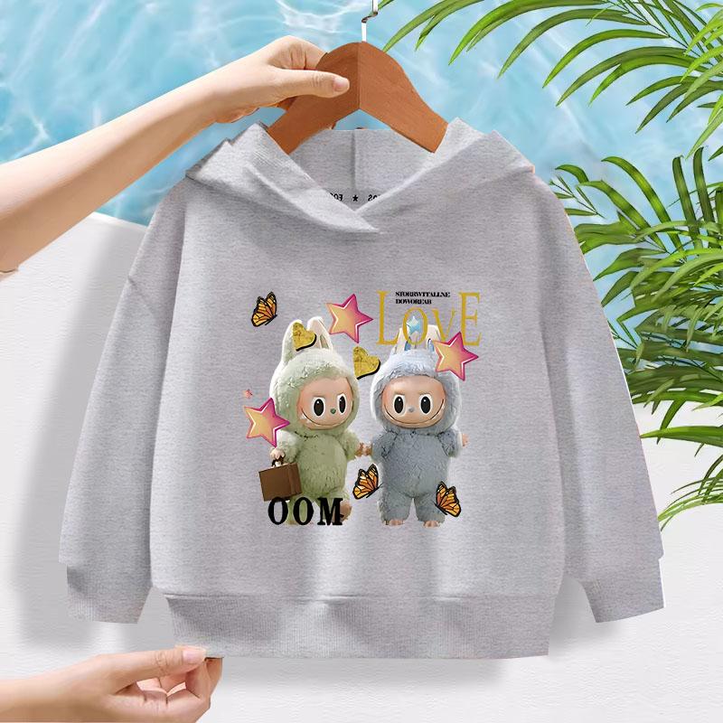 

Children s Hoodie New Trendy Labubu Kids Cute Cartoon Casual Daily Hoodie 100-160cm Boys Girls 100