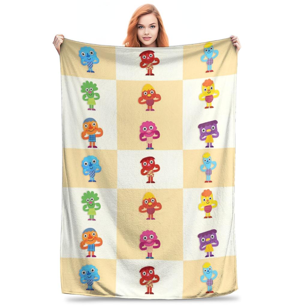 Noodle & Pals Micro Super Simple Flannel Blankets Nursery Rhymes Songs Funny Throw Blanket Home 200x150cm Rug Piece Ultra-Soft