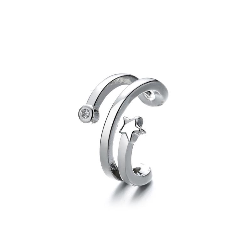 Korean Style Irregular Shiny Gear Ear Cuff, No Piercing Needed, Versatile and Chic for Autumn