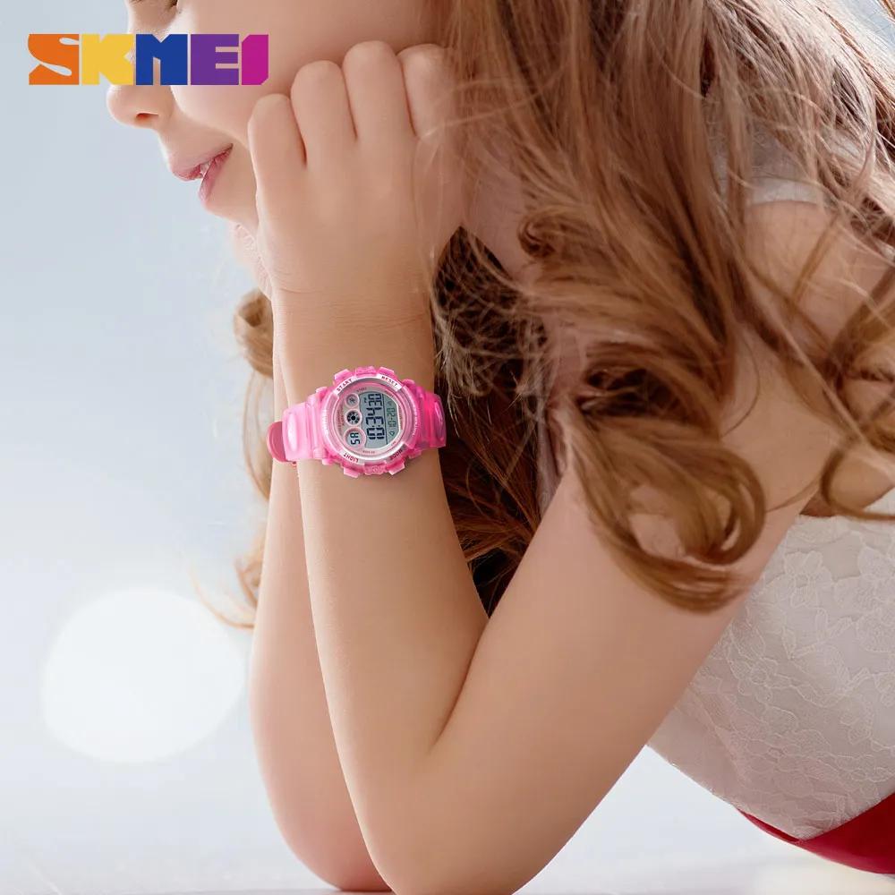 SKMEI 1451 Children Digital Shockproof Watch for Kids Color Alarm Sport Electronic Waterproof Boy Girl Wristwatch Military 1548