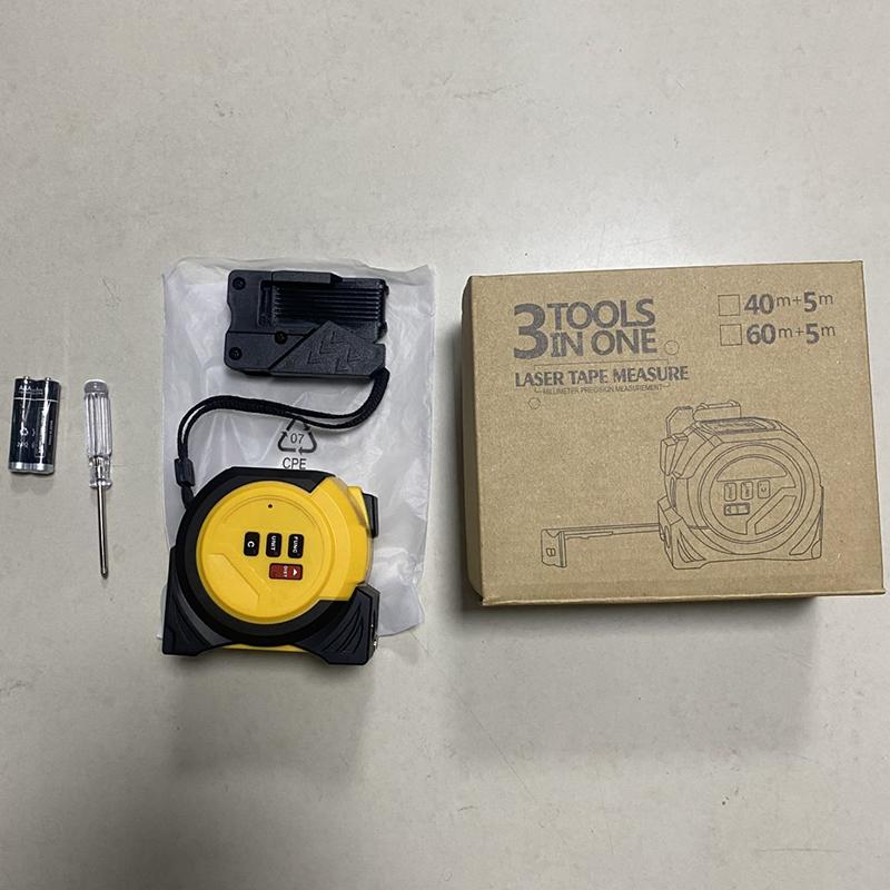 

High Precision Laser Tape Measure Professional Laser Tape Measure Portable Multi-function Tapes Measures Digital Measuring Tool жовтий