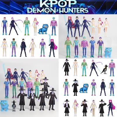 12-18 szt./zestaw Figurka Akcji Kpop Demon Hunters Zabawka Derpys Tiger Rumi Mira Zoey Sussy Lalka Figurka Dla Fanów Prezent