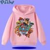 PAW Patrol 2026 Kids Hooded Sweatshirt for Autumn/Winter Long Sleeve 2026 New Style Boys' and Girls' Cartoon Print Sweater