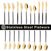 20Pcs Mirror Pink Gold Flatware Cutlery Set Sainless Steel Home Dinnerware Party Fork Spoon Knife Kitchen Dinner Tableware Set
