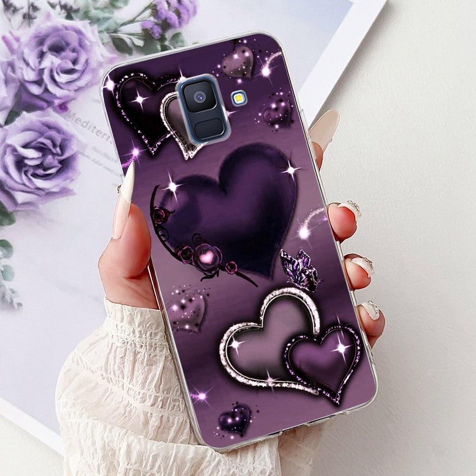 For Samsung Galaxy A6 2018 Case Luxury Painted Cover Soft Silicone Phone Case For Samsung A 6 A6 GalaxyA6 2018 Back Cover Coque