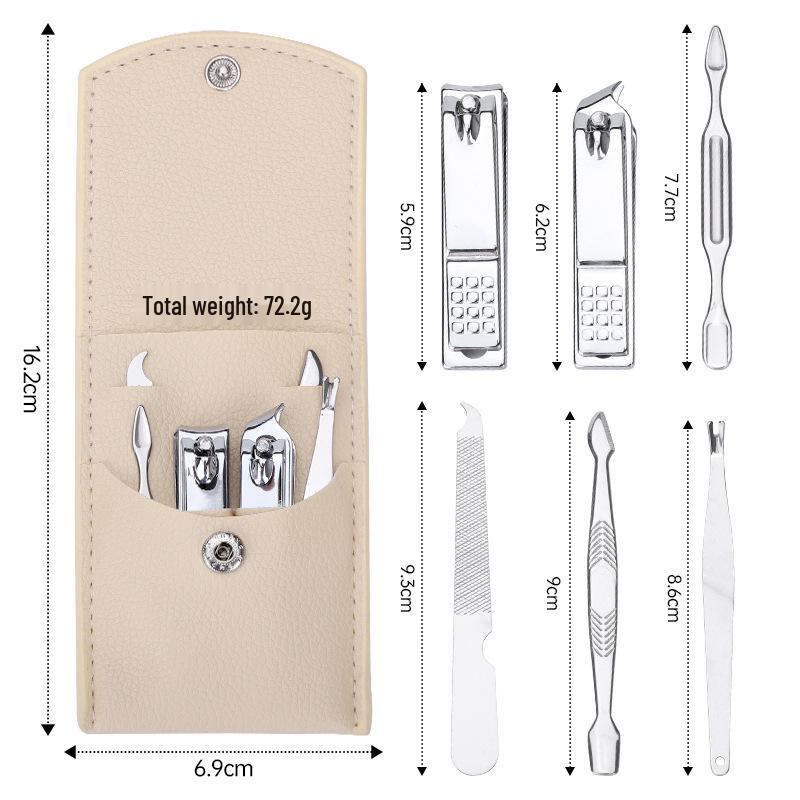 Premium 5-Piece Pedicure & Manicure Set: Nail Clippers, Scissors, Pliers, Ear Pick - Portable for Home Use