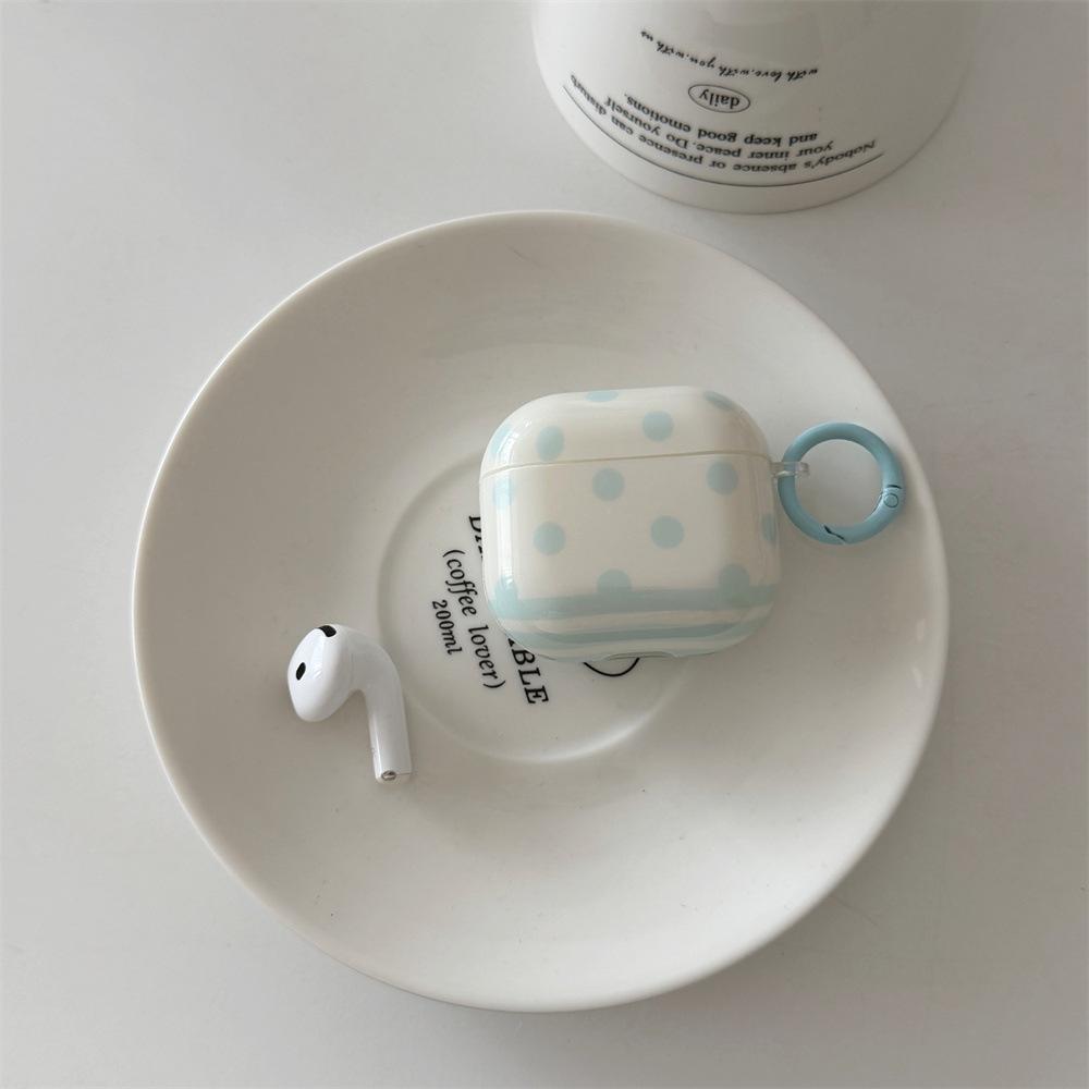 Small fresh stripe polka dot earphone cover for Apple AirPods 1 /1 generation simple creative shell PRO1/PRO1