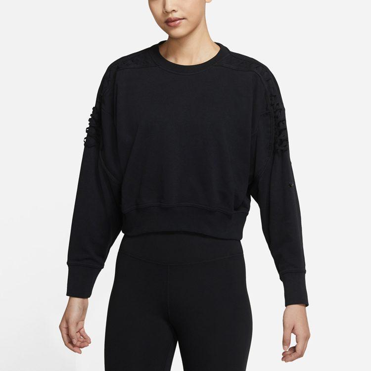 Nike Sweatshirts Women's Black Crew Neck Moderate Regular DA0449-010