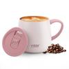 TYESO Mug Lid 355ml Ceramic Coating Vacuum Insulated Stainless Steel Heat Retention Cold Double Structure Coffee Cup Home Office Gift