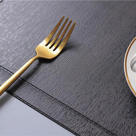 45 x 30 cm Umělá kůže, protiskluzová podložka pod mísu, podložka pod jídelní stůl tepelně izolovaná