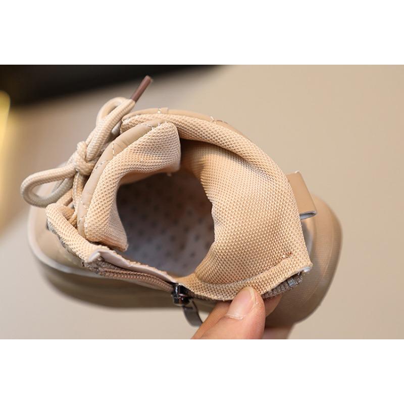 Retro Simple Children's Autumn New Plaid Warm Boots