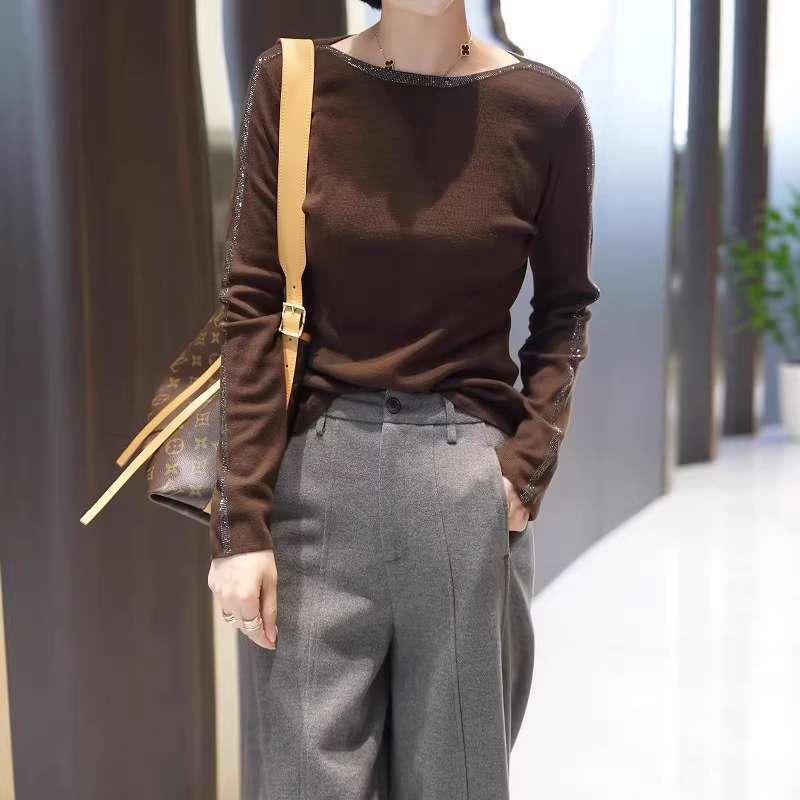Women s Plus Size High-End Knit Sweater - Slimming, Stylish, Fashionable Base Layer for Autumn & Winter 2XL кофейный
