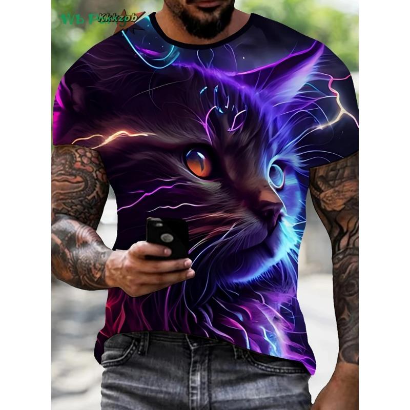 Summer Men Vintage T-Shirt 3D Printed Funny Graphic Tops Tees Male Casual