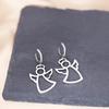 Kinitial Stainless Steel Unicorn Ankh Triangle Cross Snowflake Dandelion Mermaid Earrings For Women Trendy Piercing Jewelry