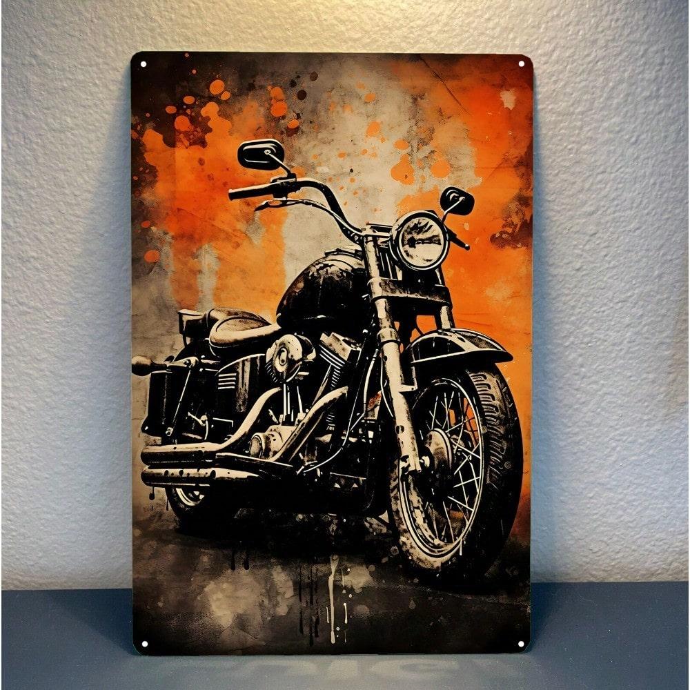 Vintage Motorcycle Metal Tin Sign Retro Garage Wall Decor 20x30cm 20x30