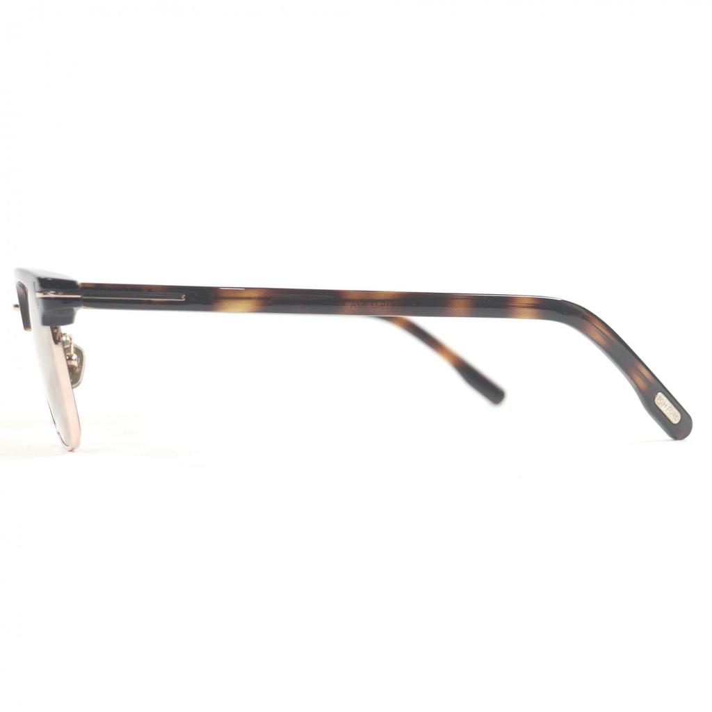 Excellent TOM FORD sunglasses Marble Half Rim Clear Brown Gold Yellow Lens Used