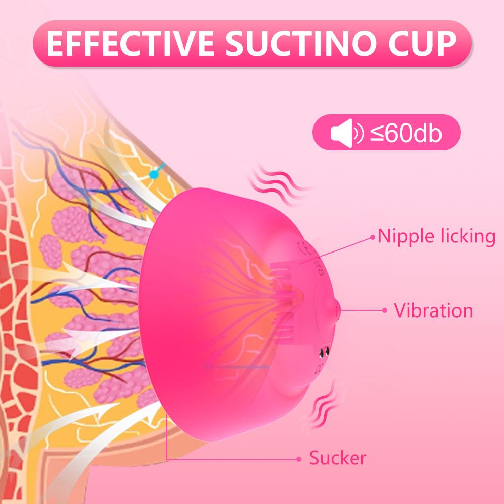 Female Vibrator with 10 Vibration Modes for Breast Stimulation Massage Adult Sex Toys Nipple Breast Vibrator