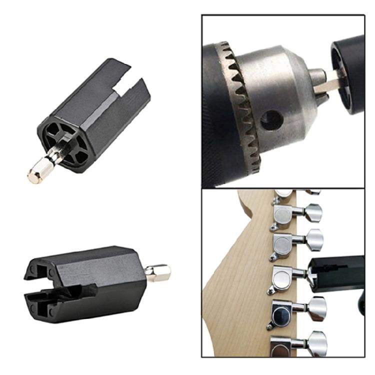 Hexagonal Guitar String Winder Head Tool Peg Puller Assemble With Electric Tools