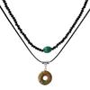 Peace Buckle Pendant Necklace Vintage Clavicle Chain Necklace Fashion Jewelry
