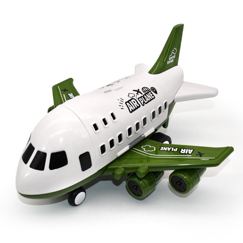 Model Airplane Toy Set With Inertia Mechanism And Storage For Boys And Kids