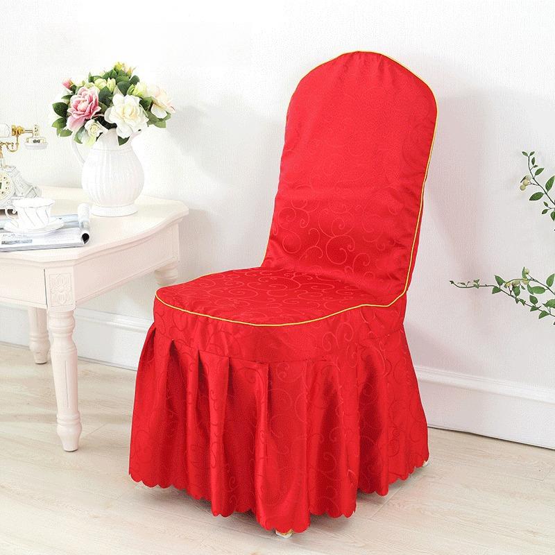 Printed Chair Cover Elastic Spandex Universal Wedding Chair Cover Hotel Catering Party Specific Skirt Style Cushion Anti Slip Protective Covers