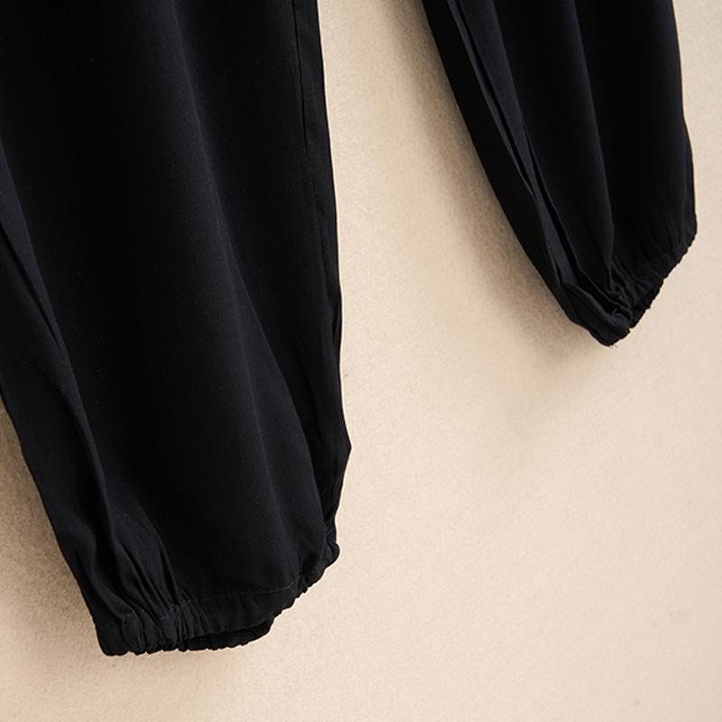Pantaloni Harem da Donna, Vita Elastica, Larghi, Casual, a Lanterna (Taglia unica)