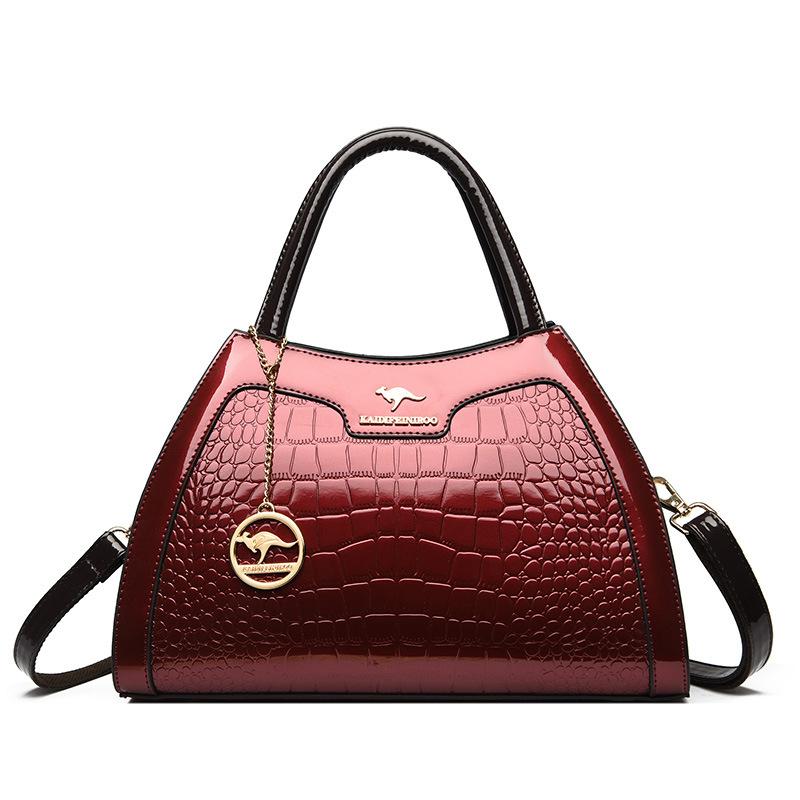 Luxury Patent Leather Handbags for Women Designer Crocodile Pattern Women's Shoulder Crossbody Bag Hobos Ladies Messenger Bags