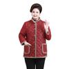 Fat Mama Plus Size Velvet Cotton Jacket - Cozy Autumn/Winter Wear for Middle-Aged Women