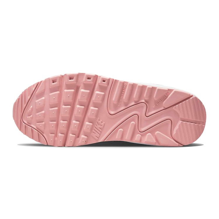 Nike Air Max 90 Leather GS White Pink Glaze Kids Sneakers CD6864-115