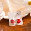 Factory Custom Autumn And Winter Christmas Series Stud Earrings Childlike Sweet Cartoon Characters Paint Stud Earrings Female