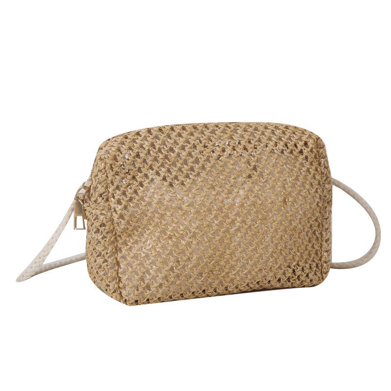 

Summer Mini Handwoven Bag Women s 2025 New Trendy Small Fresh Pastoral Crossbody Straw Bag Small Square Bag хакі