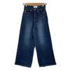 SOMETHING Plain Wide Denim Navy Women XS Used