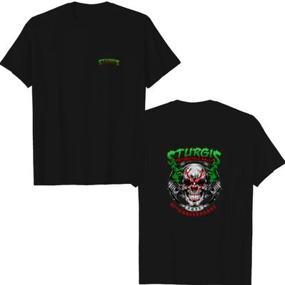 2022 Sturgis Motorcycle Rally 82nd Anniversary Green Scary Clown T-s T