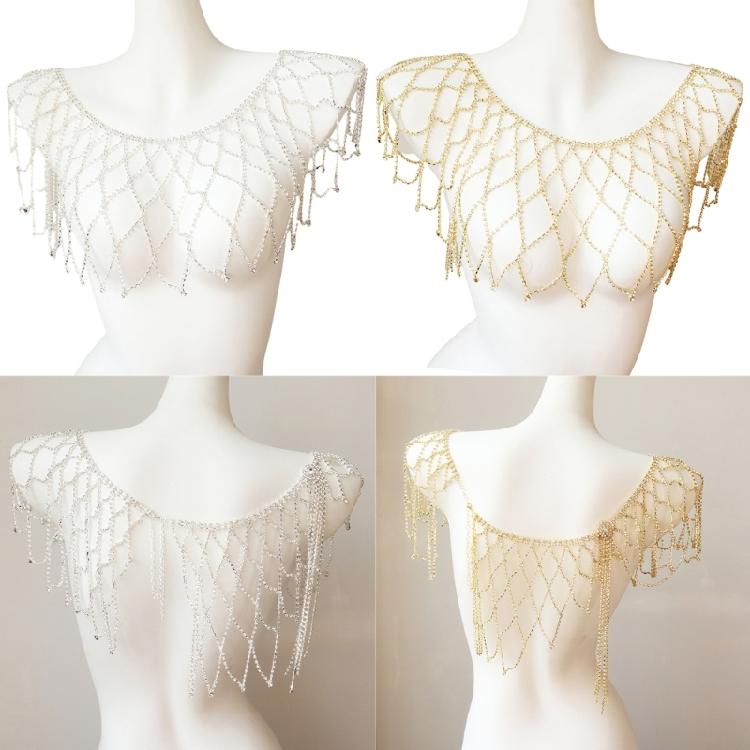 Elegant Rhinestones Shoulder Wrap Chain Shoulder Jewelry for Formal Event Fashion Decorative Neck Accessory Body Chain