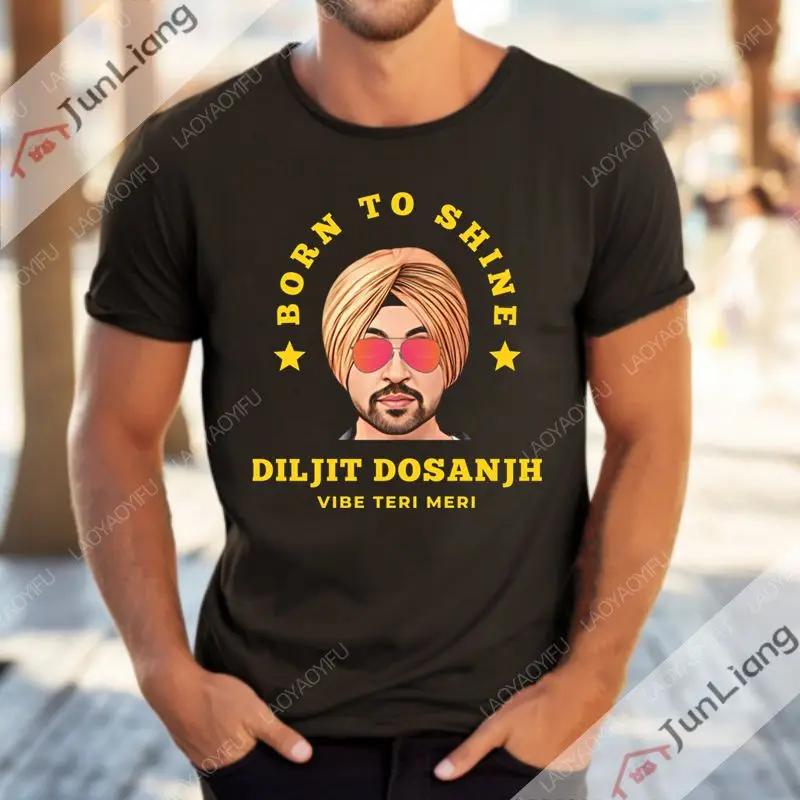 Singer Diljit Dosanjh Graphic Tshirt Unisexs Hip Hop Vintage Shirt for Both Unisex and Women Oversized Short Sleeve Streetwear