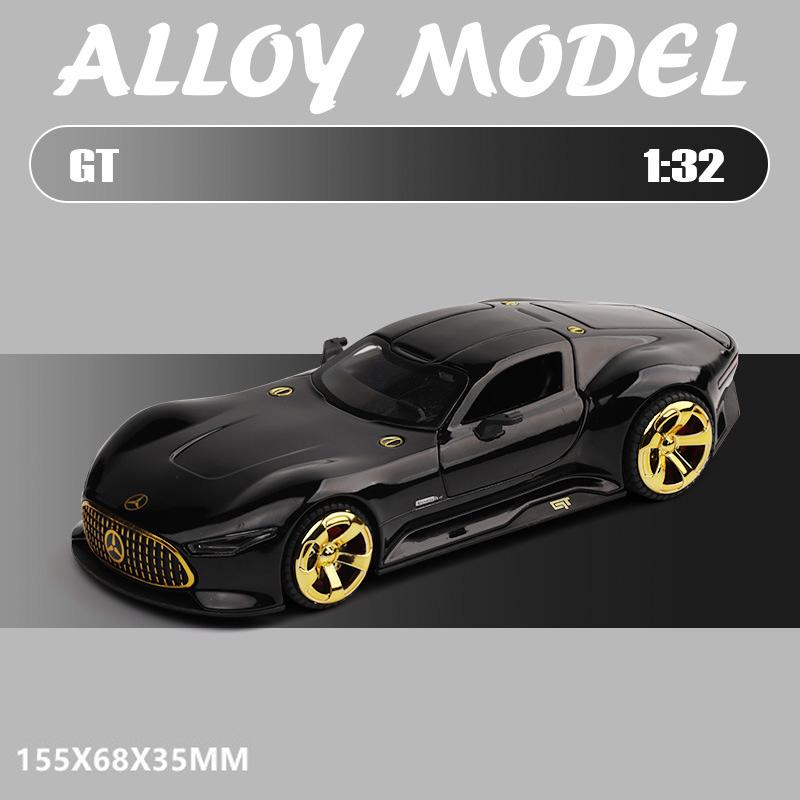 1:32 Scale GT 300SL Sports Car Model Toy Doors Opened Sound Light Pull Back Diecast Metal Vehicles Models Collection Kid Gifts