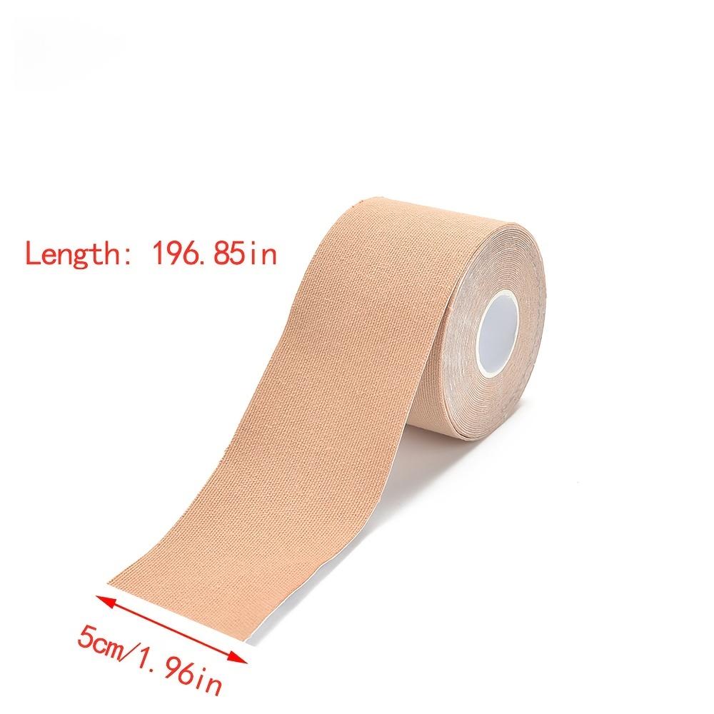 Two Apricot Push-Up Bra Straps, Plus Size Adhesive Bandeau, One-Time Elastic Fabric, Side Coverage Breast Lift Belt