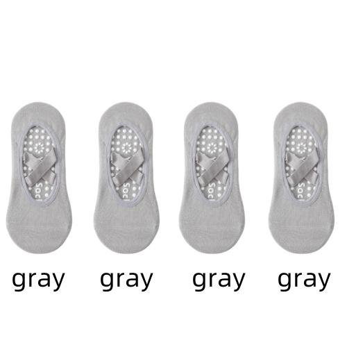 1/ 4Pair Professional Women Yoga Sock Silicone Anti-slip Ballet Pilates Socks Women Backless Breathable Bandage Yoga Sport Socks