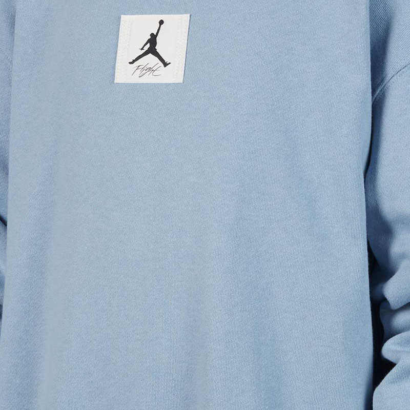 Jordan Essentials Solid Color Crew Neck Casual Long Sleeve Sweatshirt Kids Sweatshirt Blue Gray HF2529-436