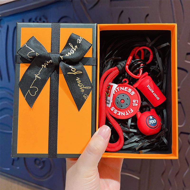 High-Grade Mini Fitness Equipment Keychain Charms & Ornaments