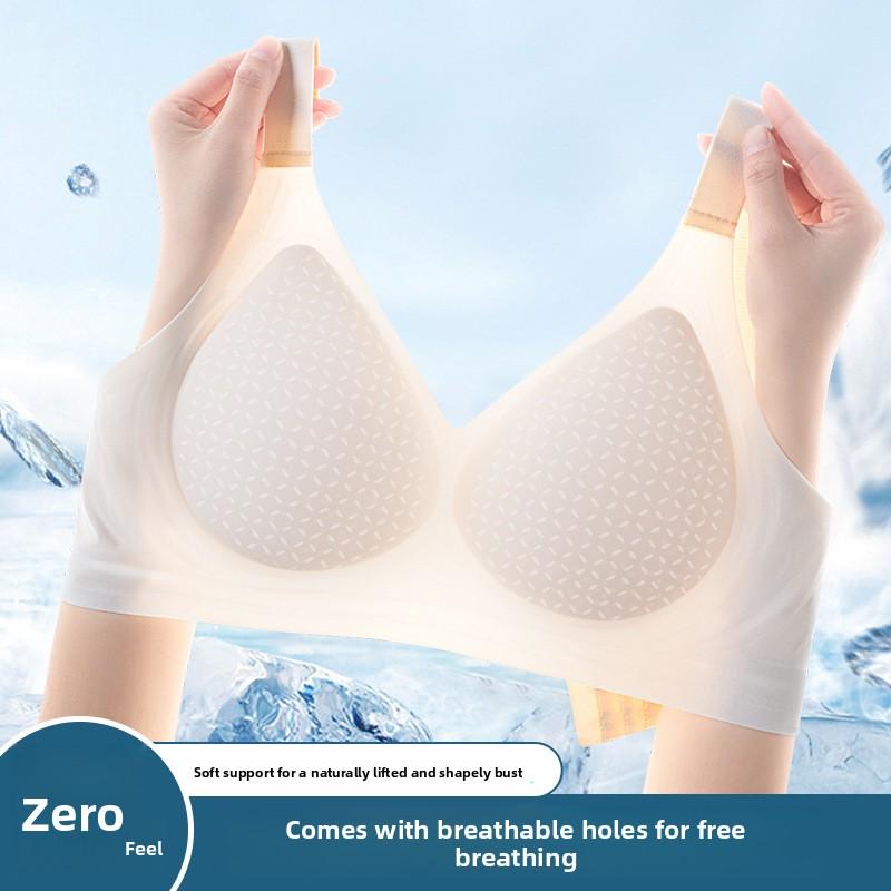 Summer Ultra Thin Seamless Plus Size Bra, Full Bust Minimizing Side Support Anti-Sagging Sports Comfortable Lingerie