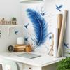 Simple Blue Feather Bird Bedroom Living Room Home Background Beautification Decoration Wall Stickers