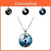 Prachtige Michael Jackson Tijd Edelsteen Legering Hanger Ketting Gemengde Materiaal Ketting