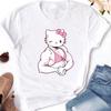 Muscle Sanrioes Womens TShirt Anime HelloKitties Cinnamon Kuromis Fun Model Cartoon Clothing Casual Cotton Couples TShirt