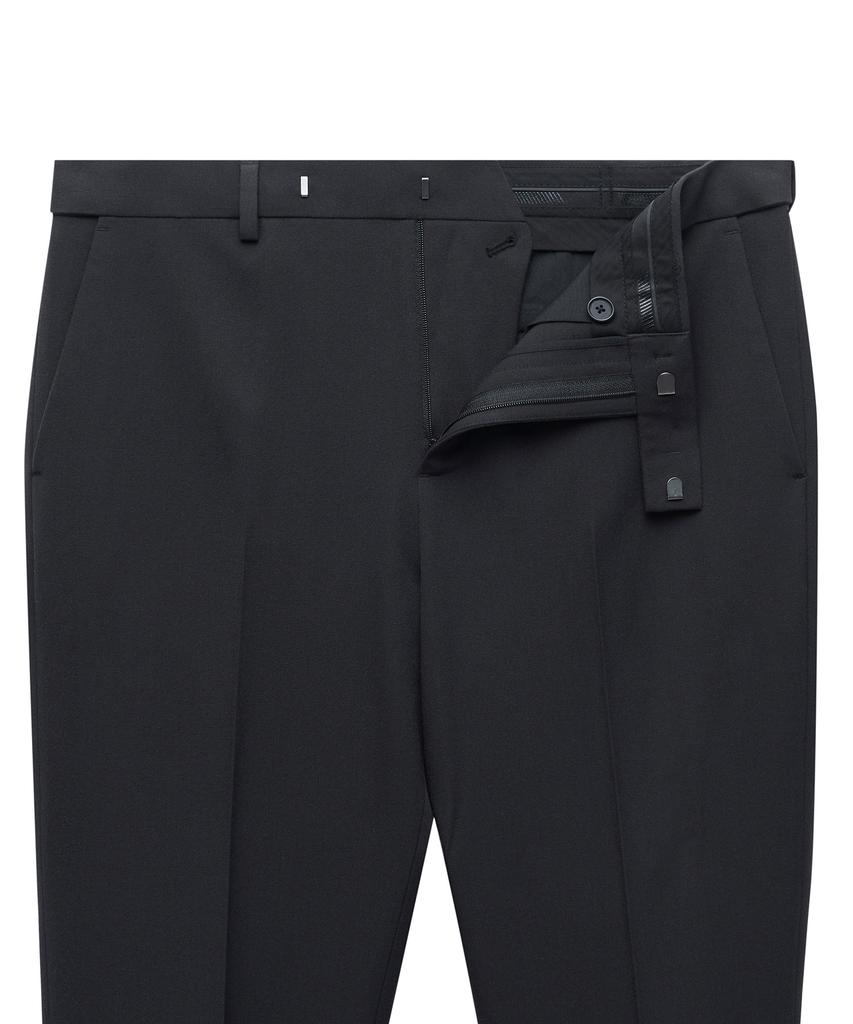 MUSINSA STANDARD Semi-Wide Slit Hidden Banding Slacks [Dark Gray]