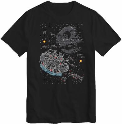 Epic Space Battle Mens T Shirt  Unisex Shirt  Nerd Geek Top  Space Themed Top